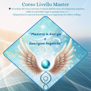 Angelo stilizzato luce celeste percorso maestro energie e guarigione angelica certificazione spirituale