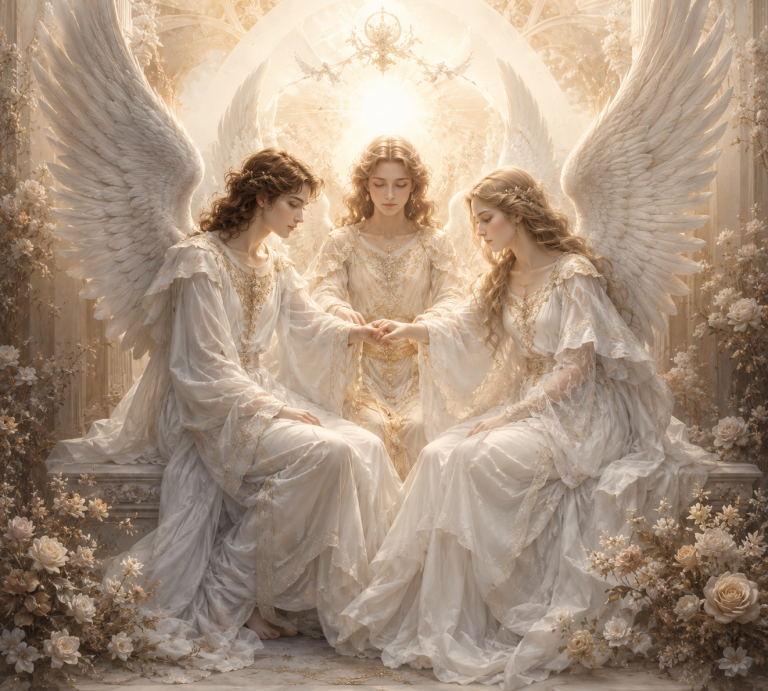 Gli Angeli accompagnano il cammino dell'Anima con luce, protezione e guida spirituale.