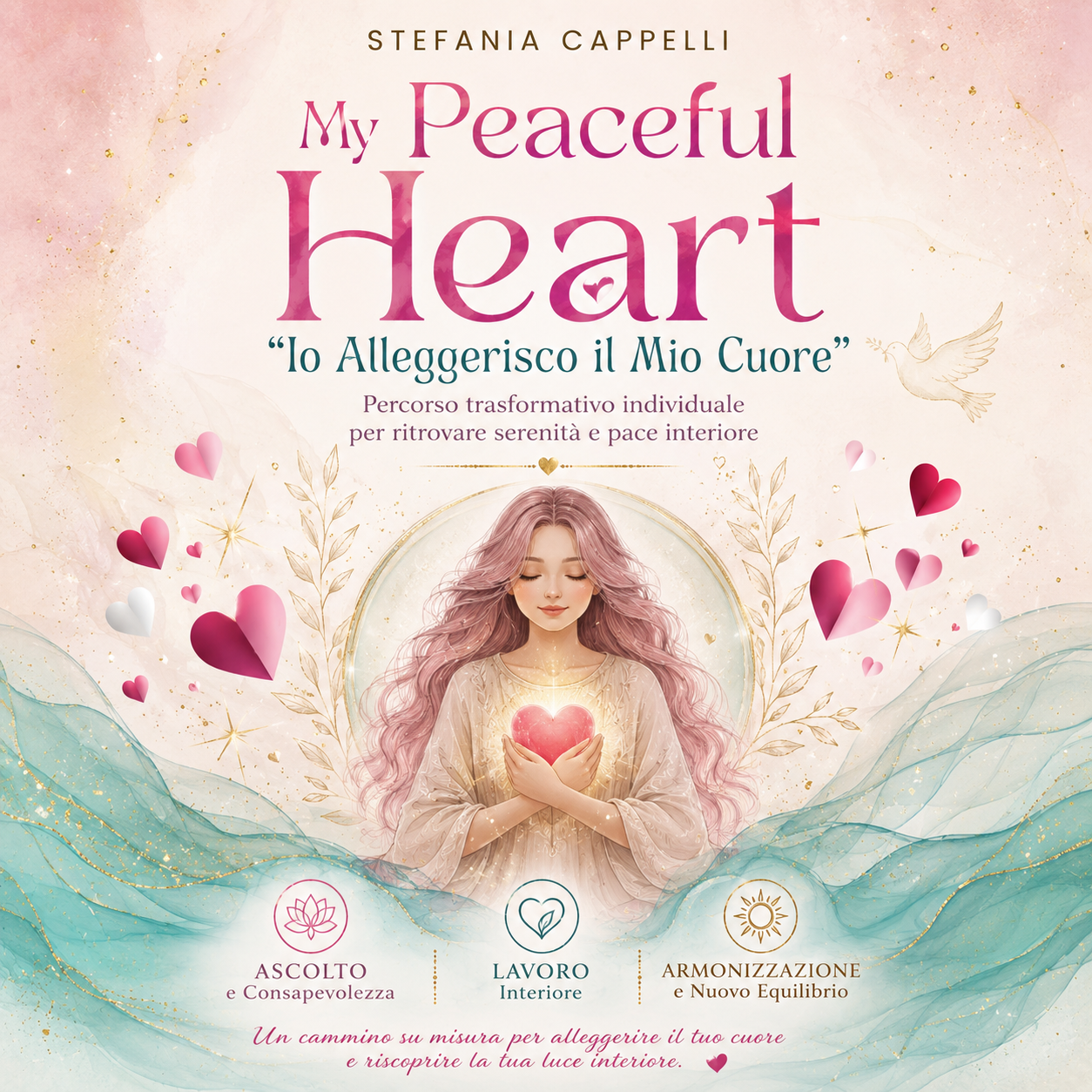 My Peaceful Heart – Io Alleggerisco il Mio Cuore, percorso trasformativo individuale di Stefania Cappelli sviluppato secondo il Metodo dei 3 Punti Luce (3PL).